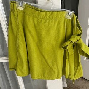 Lime Green Wrap Skirt